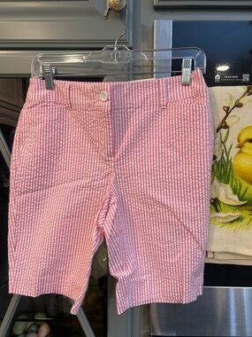 Talbots Pink and White Seersucker Women’s Shorts